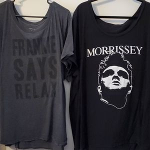Torrid Set of 2 80s Band Tshirts Morrissey 6x 6